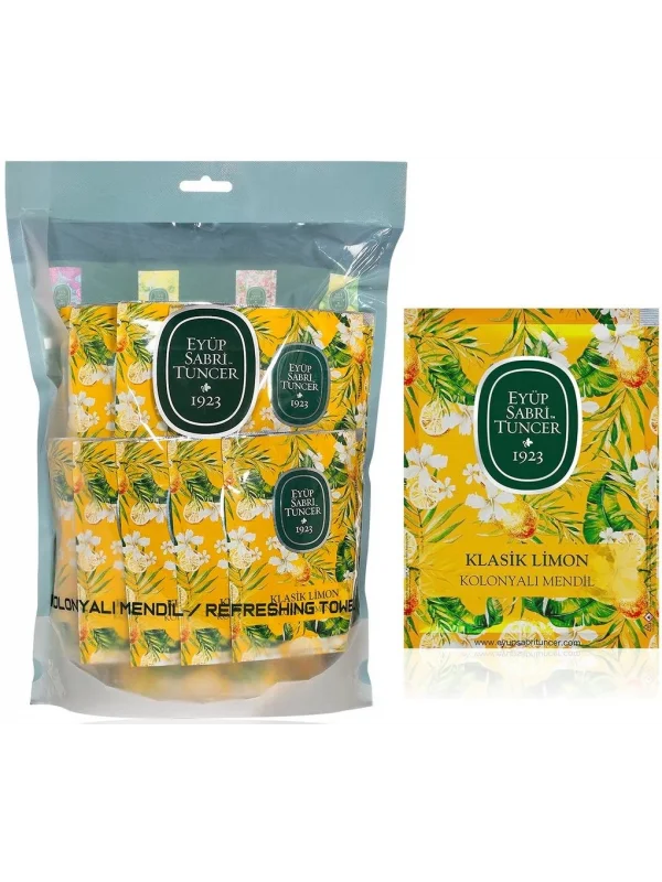 Eyüp Sabri Tuncer Klasik Limon Kolonyalı Islak Mendil, Büyük Boy, 50li