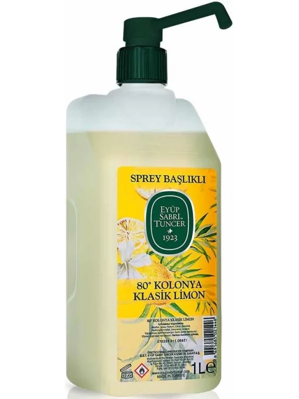 Eyüp Sabri Tuncer Klasik Limon Kolonyası, Sprey Başlıklı, 1 lt