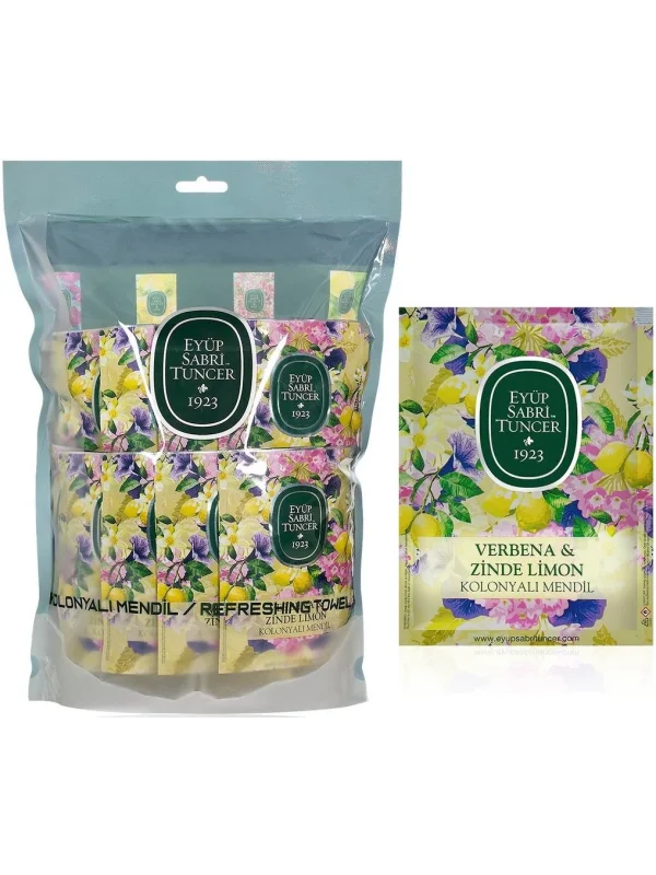 Eyüp Sabri Tuncer Verbena & Zinde Limon Kolonyalı Islak Mendil, Büyük Boy, 50li