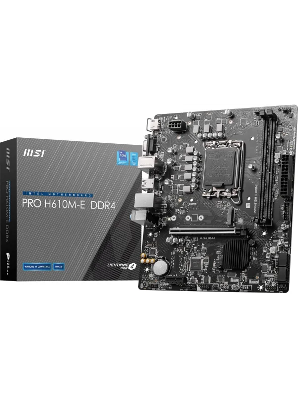 MSI PRO H610M-E DDR4 Intel H610 LGA 1700 3200MHz Anakart