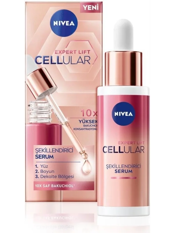 Nivea Cellular Expert Lift Doğal Retinol Alternatifi Saf Bakuchiol İçeren, Kolajen Tetikleyici Kırışıklık Karşıtı Cilt Serumu 30 ml