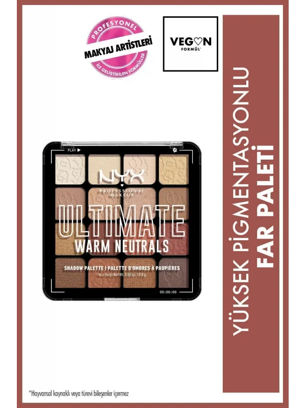 NYX Professional Makeup Ultimate Shadow Palette - Warm Neutrals Göz Farı Paleti