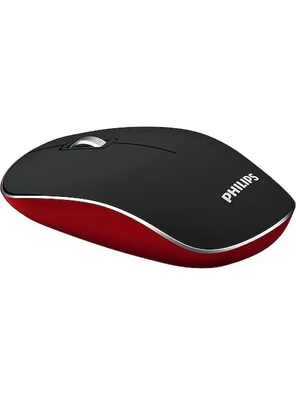 Philips Kablosuz Sessiz Optik Mouse 1600DPI Kırmızı & Siyah SPK7323HS-93