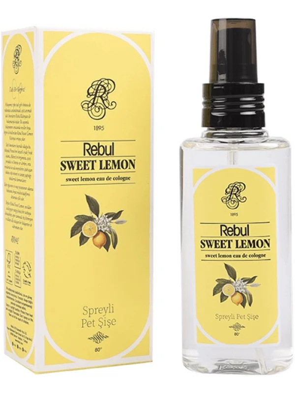 Rebul Sweet Lemon Kolonya, Pet Şişe Sprey, 125 ml