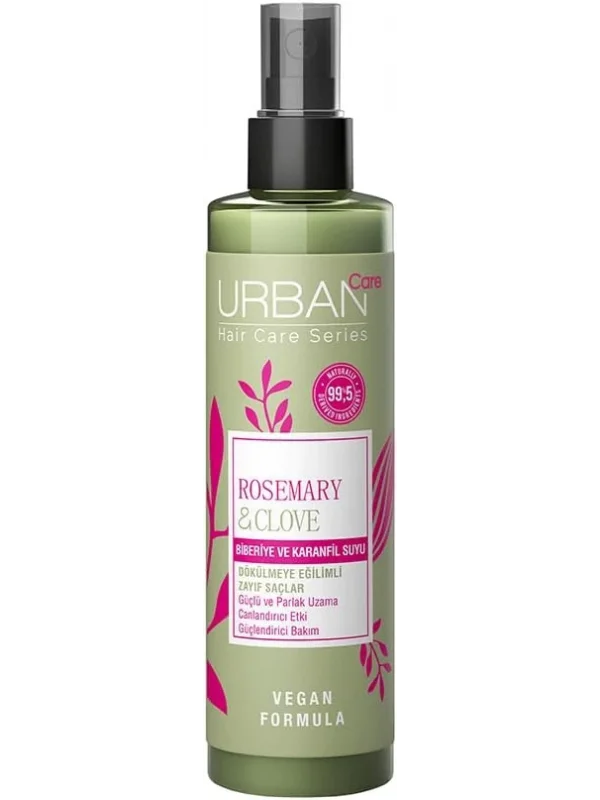 Urban Care Rosemary & Clove Biberiye ve Karanfil Suyu % 99.5 Doğal ve Saf 150 ml