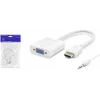 Hadron HDMI to VGA Ses Çıkışlı Dönüştürücü Beyaz - HDX2019