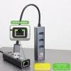 VCOM USB 3.0 to RJ45 Gigabit Ethernet ve 3 Port USB Hub | DH312B