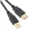 VCOM USB 2.0 Uzatma Kablosu 1.8m Nikel Kaplama Siyah | CU202-B-1.8