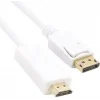 VCOM DisplayPort to HDMI Kablo 4K 60Hz 1.8mt Beyaz | CG605L-1.8