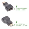 VCOM Mini HDMI Erkek to HDMI Dişi Adaptör Altın Uçlu | CA316