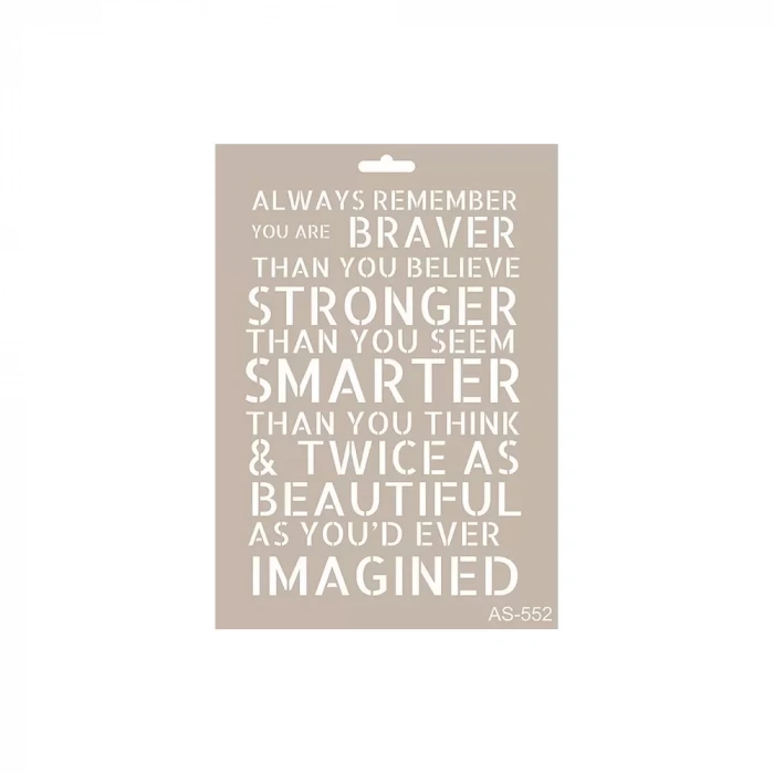 A4 SERİSİ STENCIL AS552 21X29