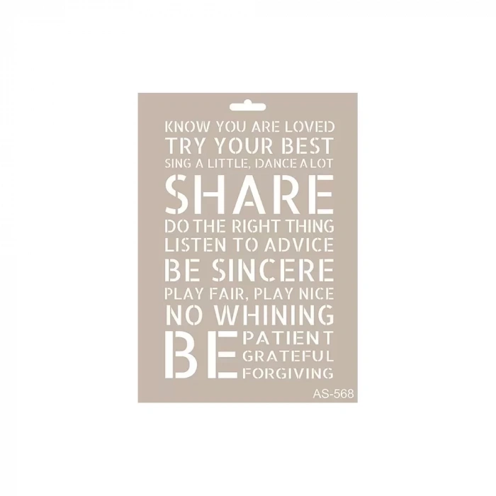 A4 SERİSİ STENCIL AS568 21X29