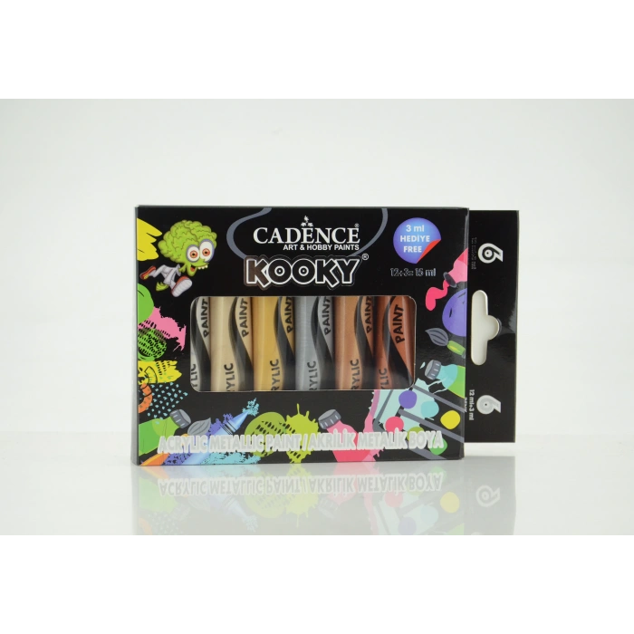 CADENCE KOOKY METALİK AKRİLİK 6LI SET 15ML