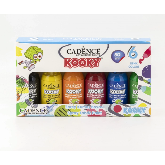 CADENCE KOOKY SPREY KUMAŞ BOYA 6LI 50ML