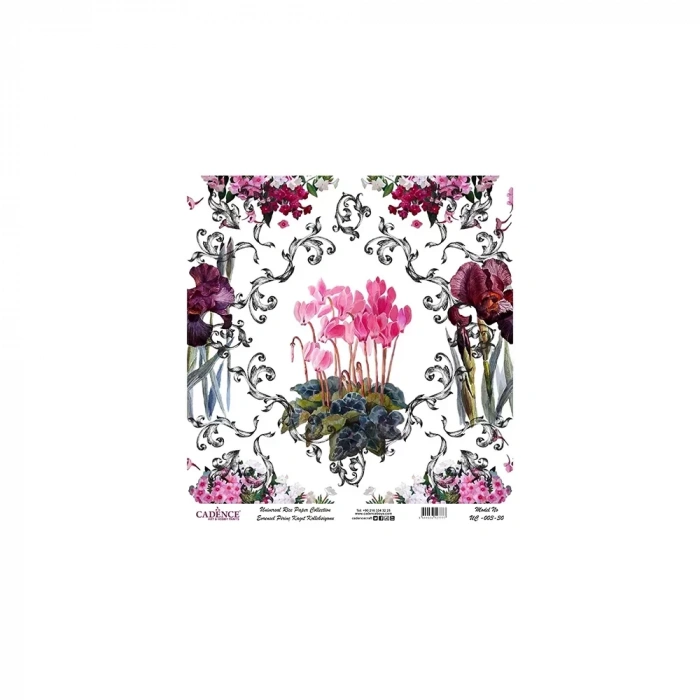 EVRENSEL PİRİNÇ KAĞIT KOLEKSİYON BEYAZ ZEMİN UC-003 30X30