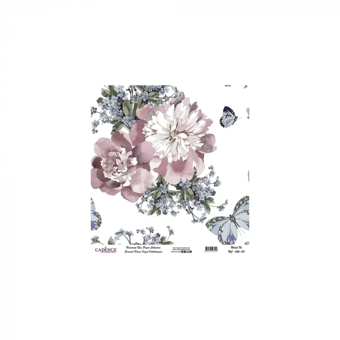 EVRENSEL PİRİNÇ KAĞIT KOLEKSİYON BEYAZ ZEMİN UC-026 30X30