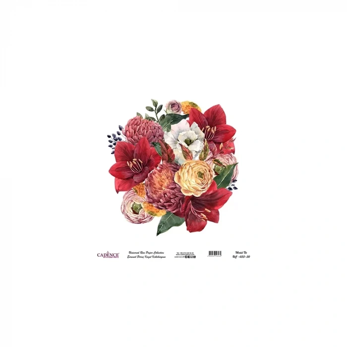 EVRENSEL PİRİNÇ KAĞIT KOLEKSİYON BEYAZ ZEMİN UC-033 30X30