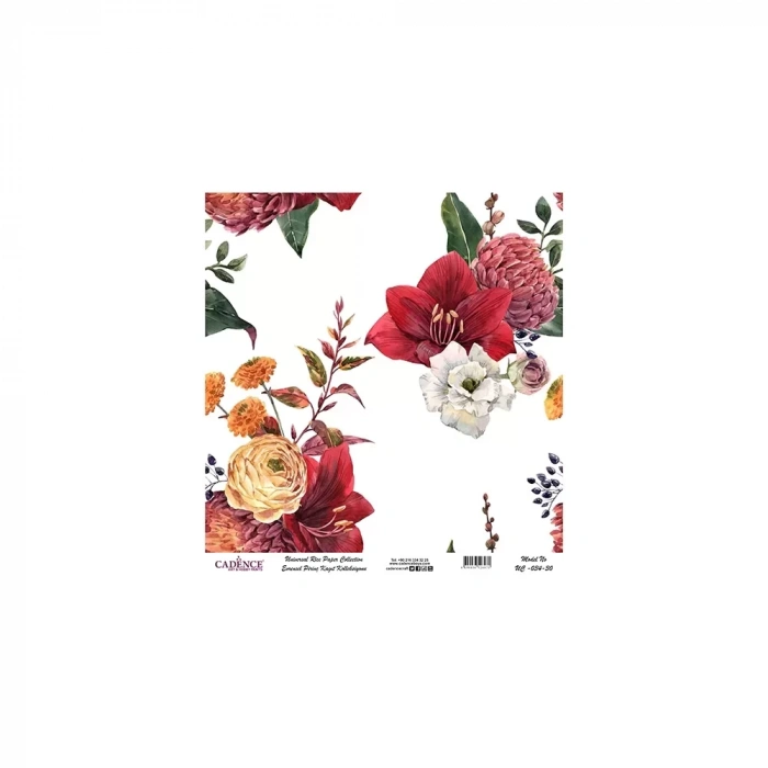 EVRENSEL PİRİNÇ KAĞIT KOLEKSİYON BEYAZ ZEMİN UC-034 30X30