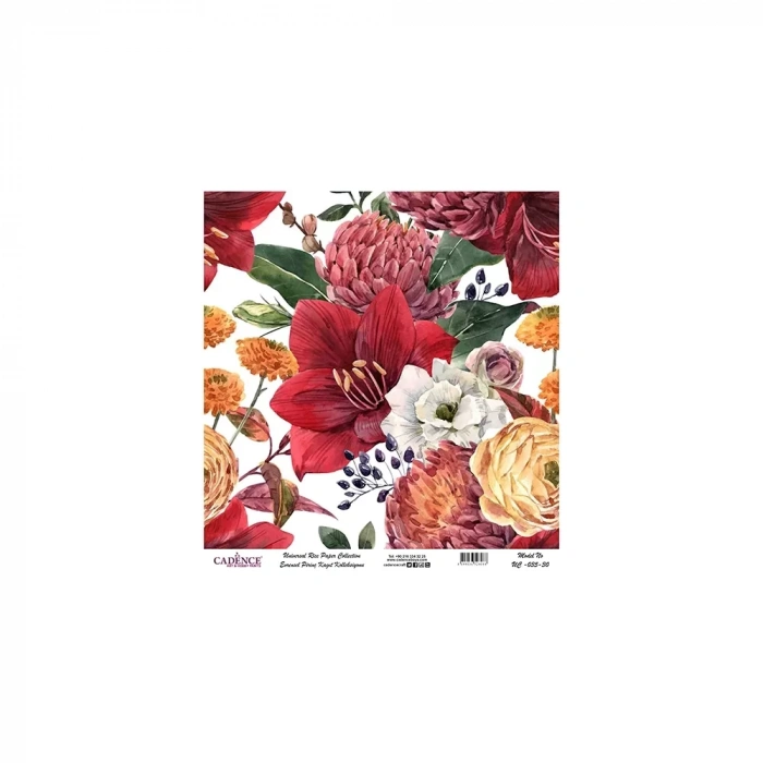 EVRENSEL PİRİNÇ KAĞIT KOLEKSİYON BEYAZ ZEMİN UC-035 30X30