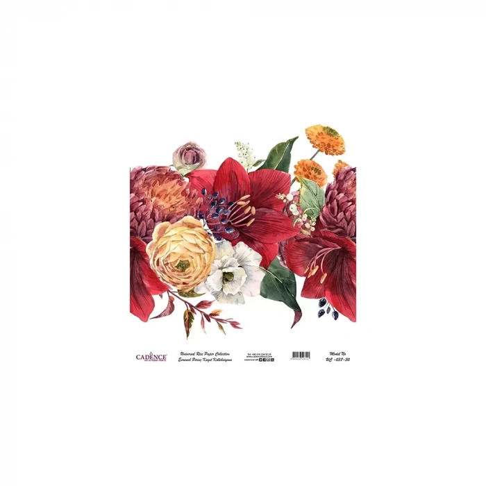 EVRENSEL PİRİNÇ KAĞIT KOLEKSİYON BEYAZ ZEMİN UC-037 30X30