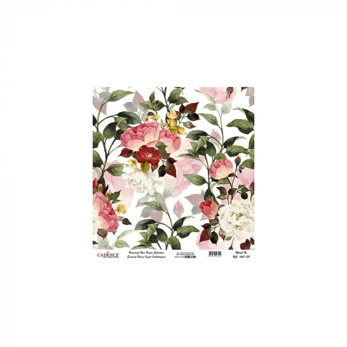 EVRENSEL PİRİNÇ KAĞIT KOLEKSİYON BEYAZ ZEMİN UC-047 30X30