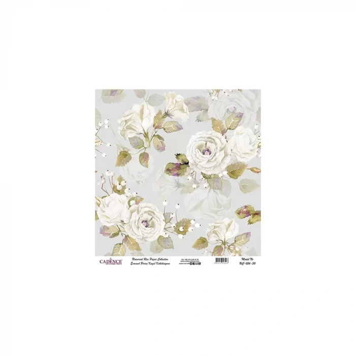 EVRENSEL PİRİNÇ KAĞIT KOLEKSİYON BEYAZ ZEMİN UC-056 30X30