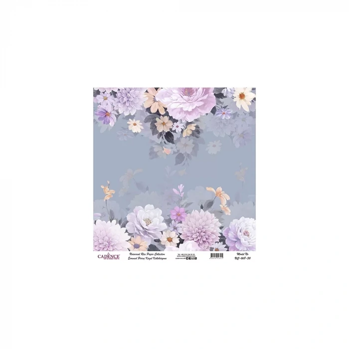 EVRENSEL PİRİNÇ KAĞIT KOLEKSİYON BEYAZ ZEMİN UC-068 30X30