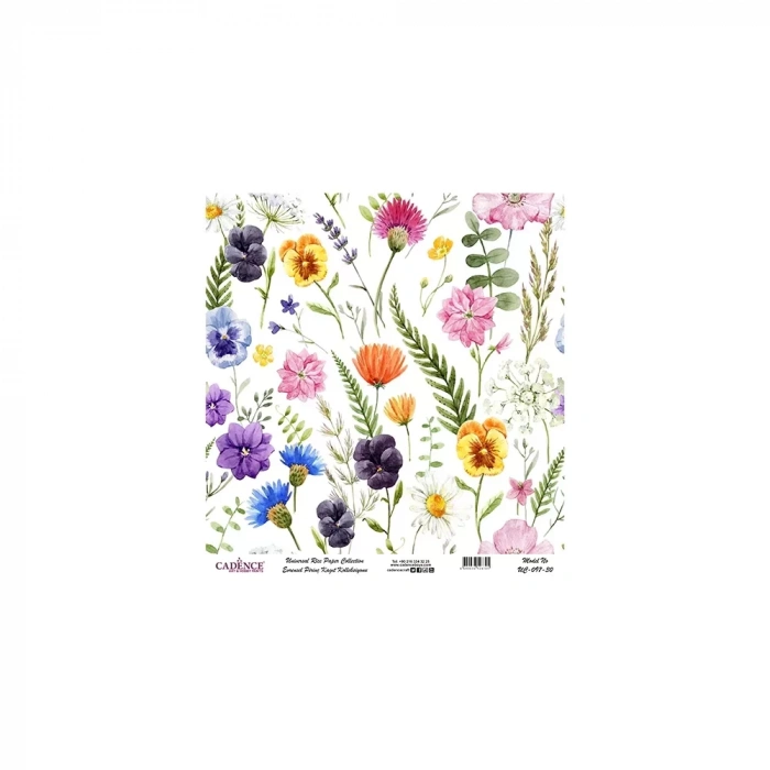 EVRENSEL PİRİNÇ KAĞIT KOLEKSİYON BEYAZ ZEMİN UC-097 30X30