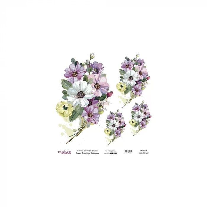 EVRENSEL PİRİNÇ KAĞIT KOLEKSİYON BEYAZ ZEMİN UC-104 30X30