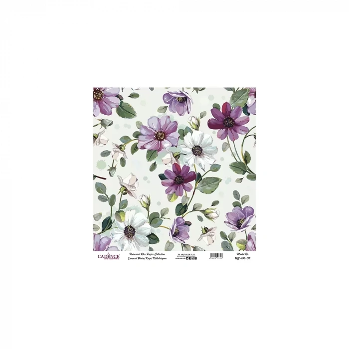 EVRENSEL PİRİNÇ KAĞIT KOLEKSİYON BEYAZ ZEMİN UC-106 30X30