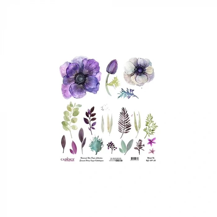 EVRENSEL PİRİNÇ KAĞIT KOLEKSİYON BEYAZ ZEMİN UC-109 30X30