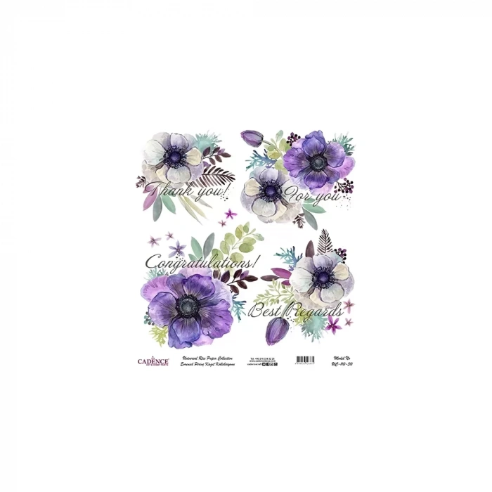 EVRENSEL PİRİNÇ KAĞIT KOLEKSİYON BEYAZ ZEMİN UC-110 30X30