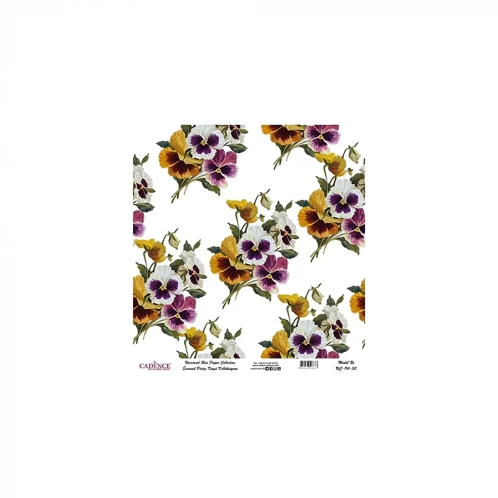 EVRENSEL PİRİNÇ KAĞIT KOLEKSİYON BEYAZ ZEMİN UC-114 30X30