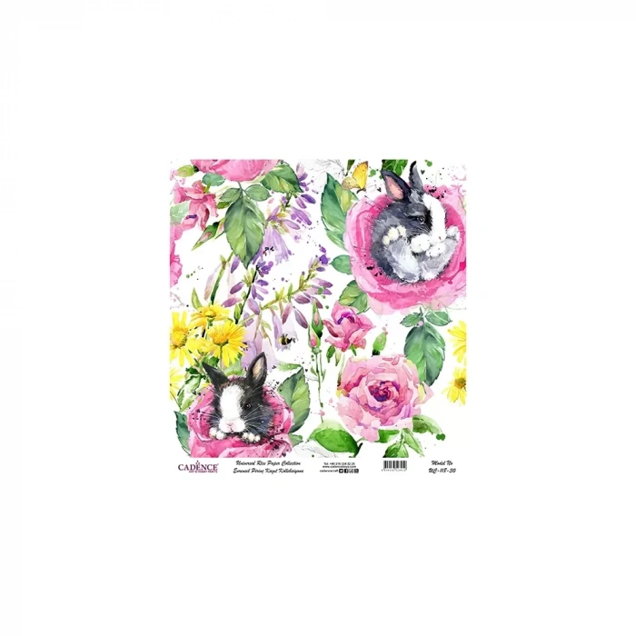 EVRENSEL PİRİNÇ KAĞIT KOLEKSİYON BEYAZ ZEMİN UC-118 30X30