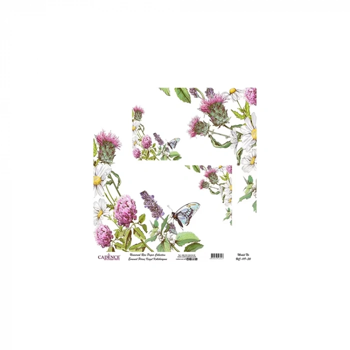 EVRENSEL PİRİNÇ KAĞIT KOLEKSİYON BEYAZ ZEMİN UC-119 30X30