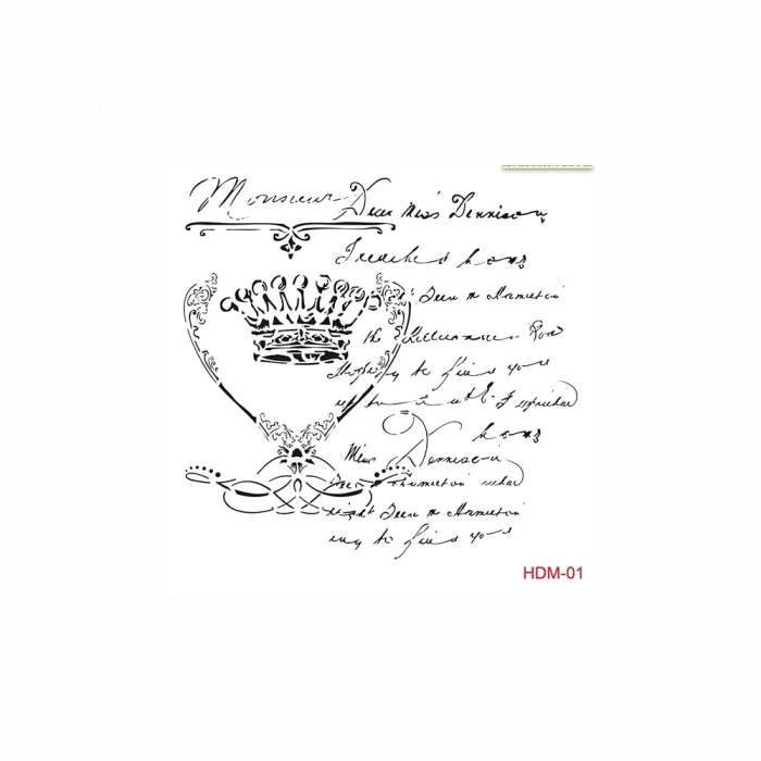 HOME DECOR MİNİ STENCIL HDM-01 25X25