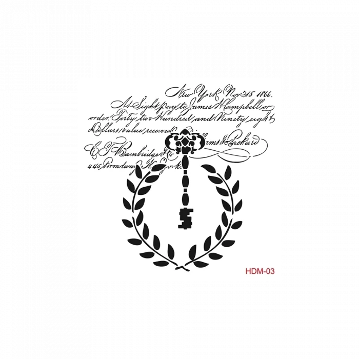 HOME DECOR MİNİ STENCIL HDM-03 25X25