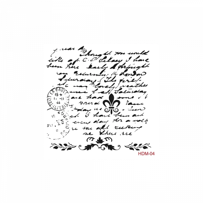 HOME DECOR MİNİ STENCIL HDM-04 25X25