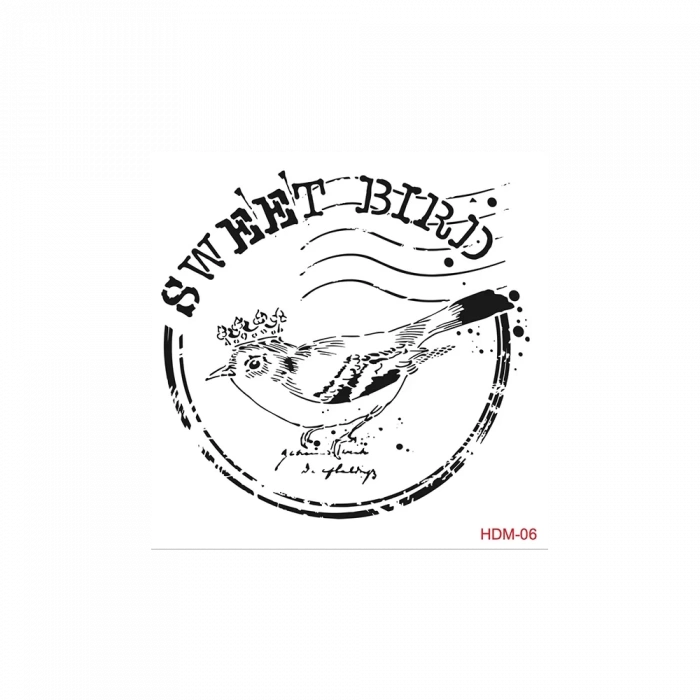 HOME DECOR MİNİ STENCIL HDM-06 25X25