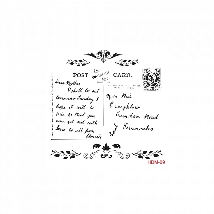 HOME DECOR MİNİ STENCIL HDM-09 25X25
