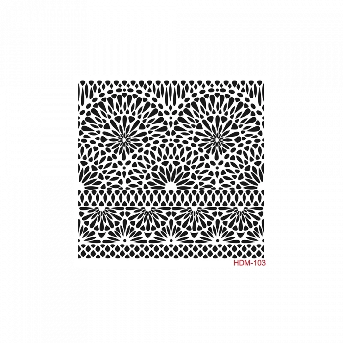 HOME DECOR MİNİ STENCIL HDM-103 25X25
