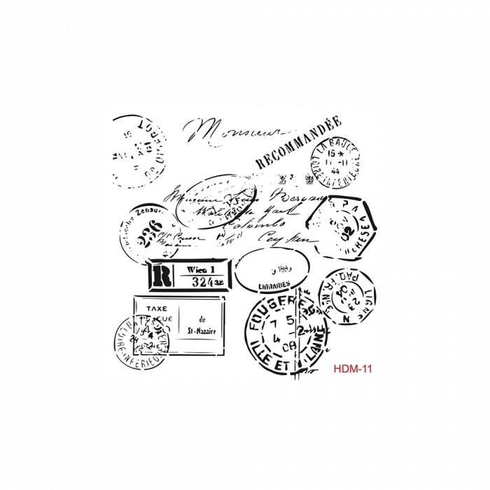 HOME DECOR MİNİ STENCIL HDM-11 25X25