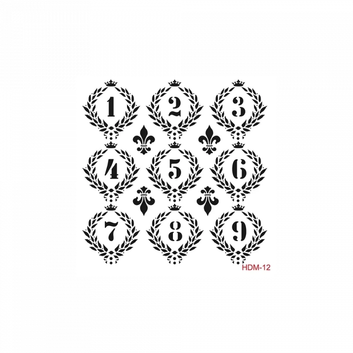 HOME DECOR MİNİ STENCIL HDM-12 25X25