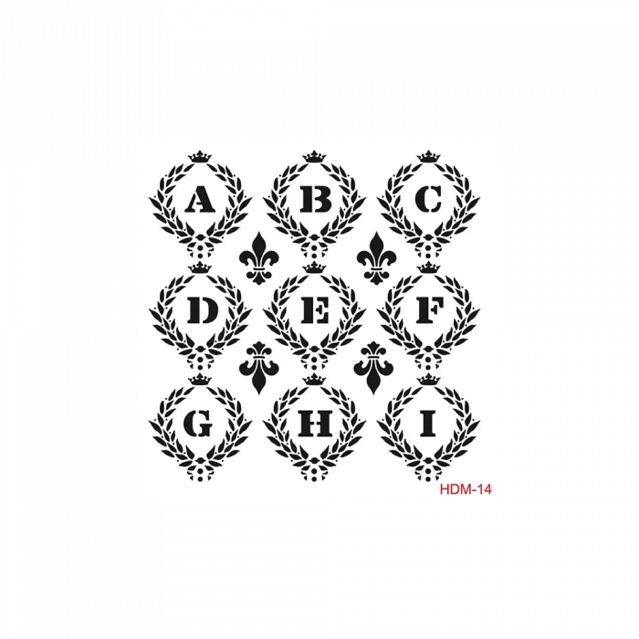 HOME DECOR MİNİ STENCIL HDM-14 25X25