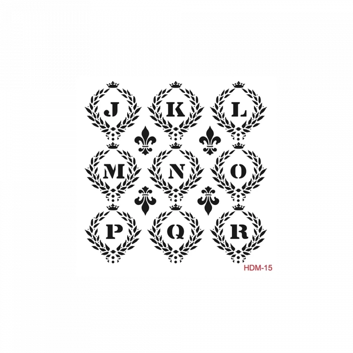 HOME DECOR MİNİ STENCIL HDM-15 25X25