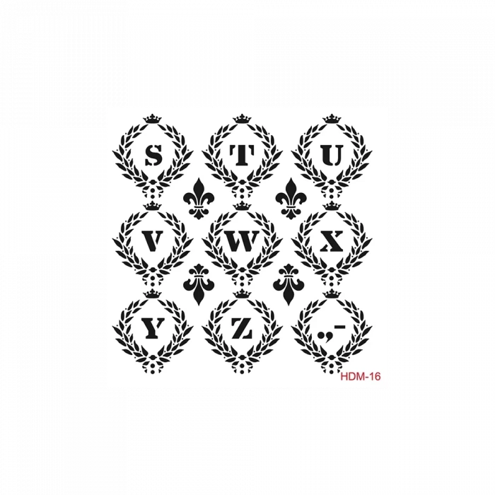 HOME DECOR MİNİ STENCIL HDM-16 25X25