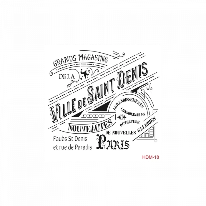 HOME DECOR MİNİ STENCIL HDM-18 25X25