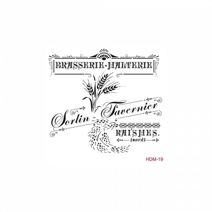 HOME DECOR MİNİ STENCIL HDM-19 25X25