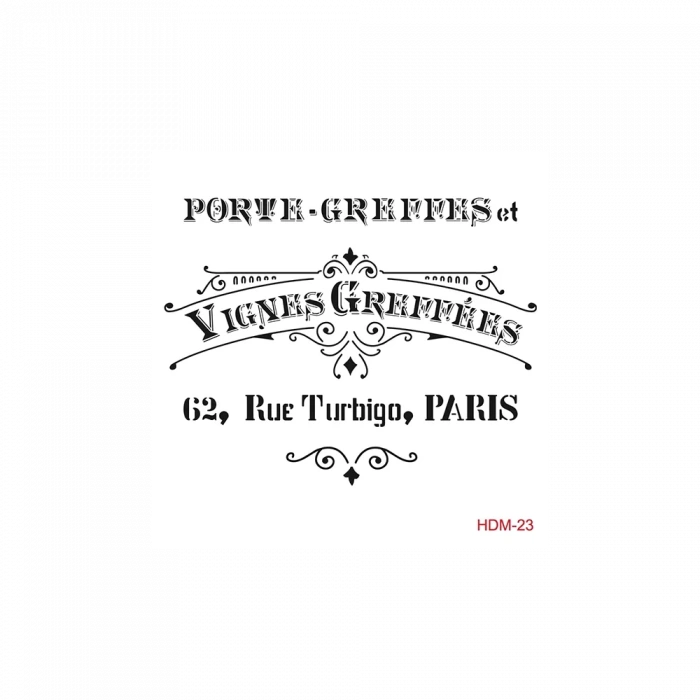 HOME DECOR MİNİ STENCIL HDM-23 25X25