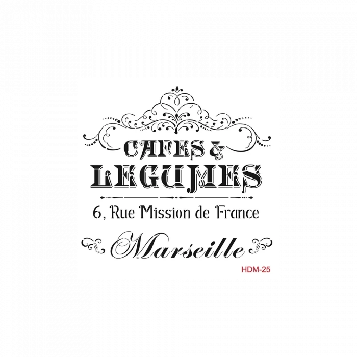 HOME DECOR MİNİ STENCIL HDM-25 25X25